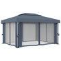 Voir la diapositive 4 : VIDAXL Tonnelle avec rideau 4x3 m Anthracite Aluminium