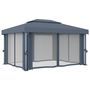 Voir la diapositive 4 : VIDAXL Tonnelle avec rideau 4x3 m Anthracite Aluminium