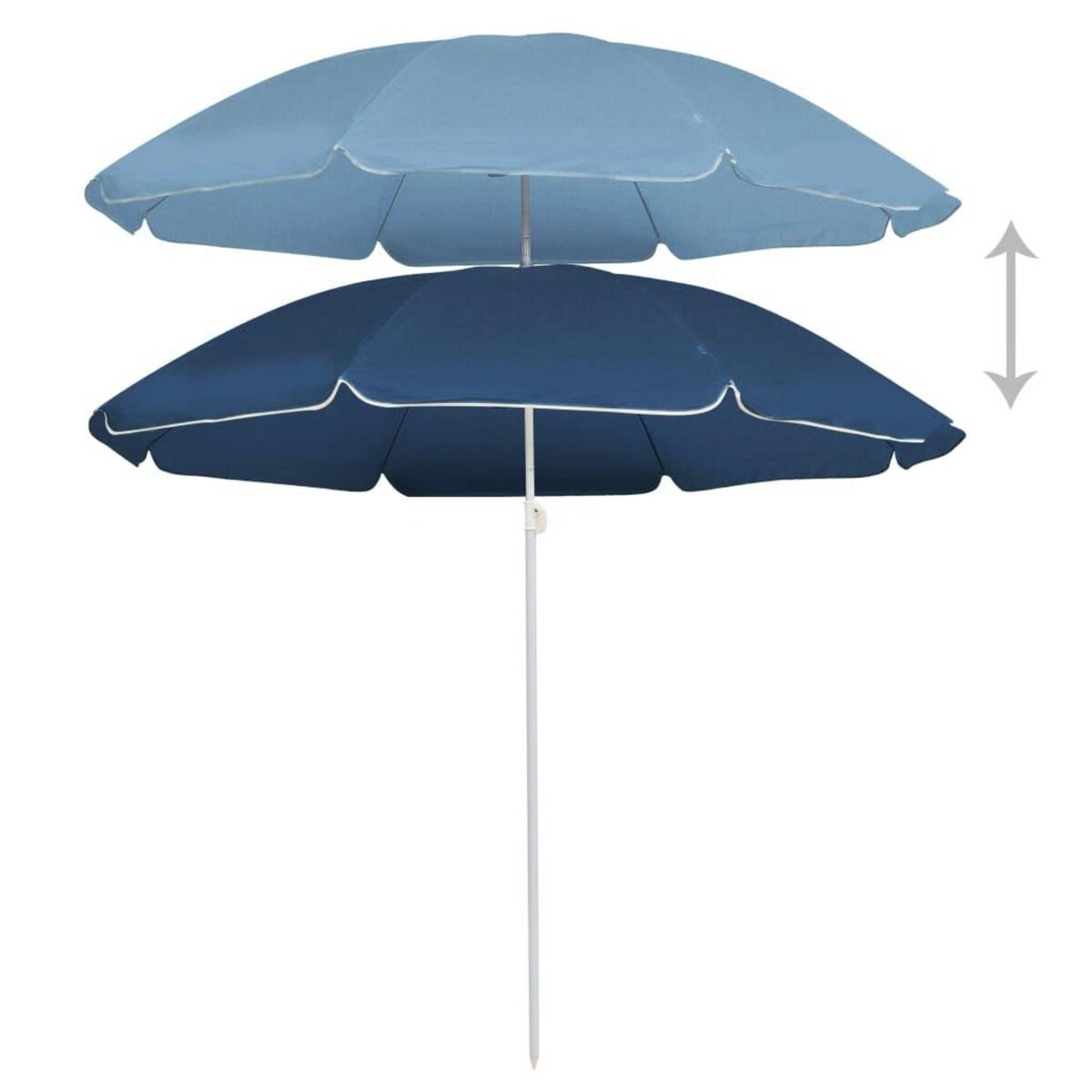 VIDAXL Parasol de jardin avec mat en acier bleu 180 cm