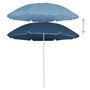 Voir la diapositive 2 : VIDAXL Parasol de jardin avec mat en acier bleu 180 cm