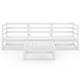 Voir la diapositive 3 : VIDAXL Salon de jardin 4 pcs Blanc Bois de pin massif