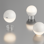 Voir la diapositive 2 : Lumisky Lampe de table design ALBEDO Blanc Aluminium H12cm
