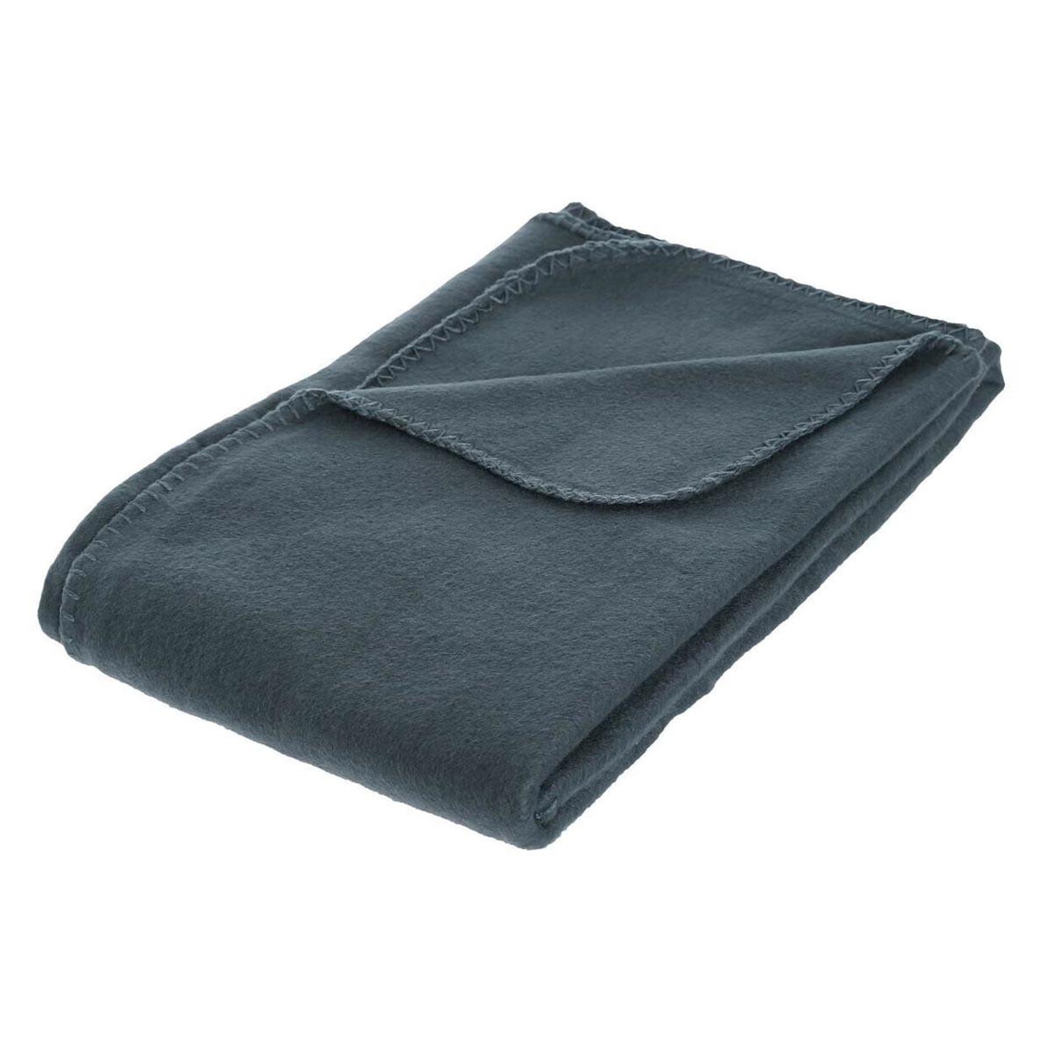 ATMOSPHERA Plaid polaire  jeremy  125x150cm bleu orage