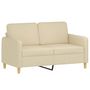 Voir la diapositive 3 : VIDAXL Ensemble de canapes 3 pcs avec coussins creme tissu