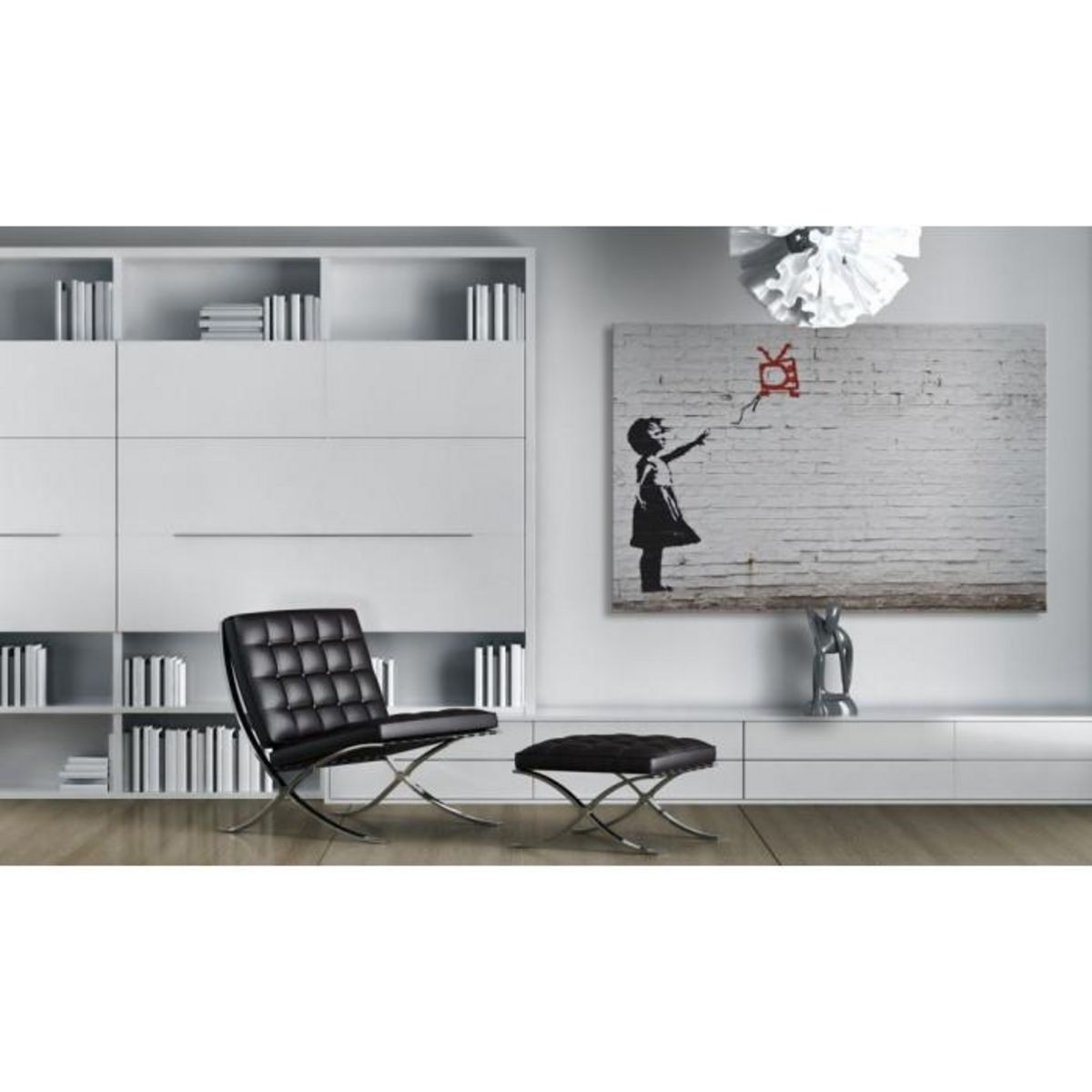 Paris Prix Tableau Imprimé  Fille avec TV - Banksy  40x60cm