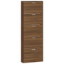 Voir la diapositive 5 : VIDAXL Armoire a chaussures Chene marron 59x17x169cm Bois d'ingenierie