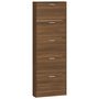 Voir la diapositive 5 : VIDAXL Armoire a chaussures Chene marron 59x17x169cm Bois d'ingenierie