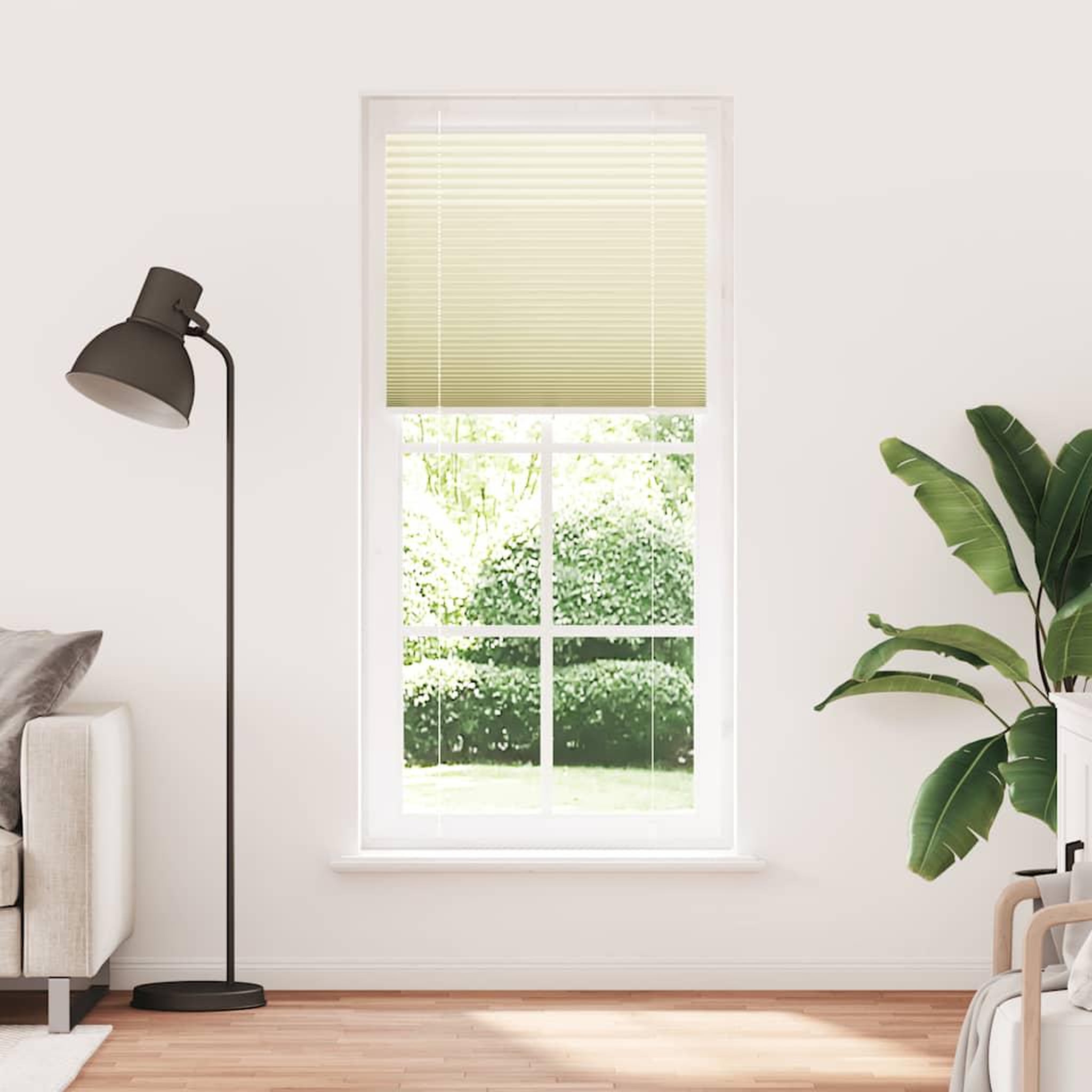 Voir la diapositive 2 : VIDAXL Store plisse creme 85x200 cm largeur du tissu 84,4 cm polyester