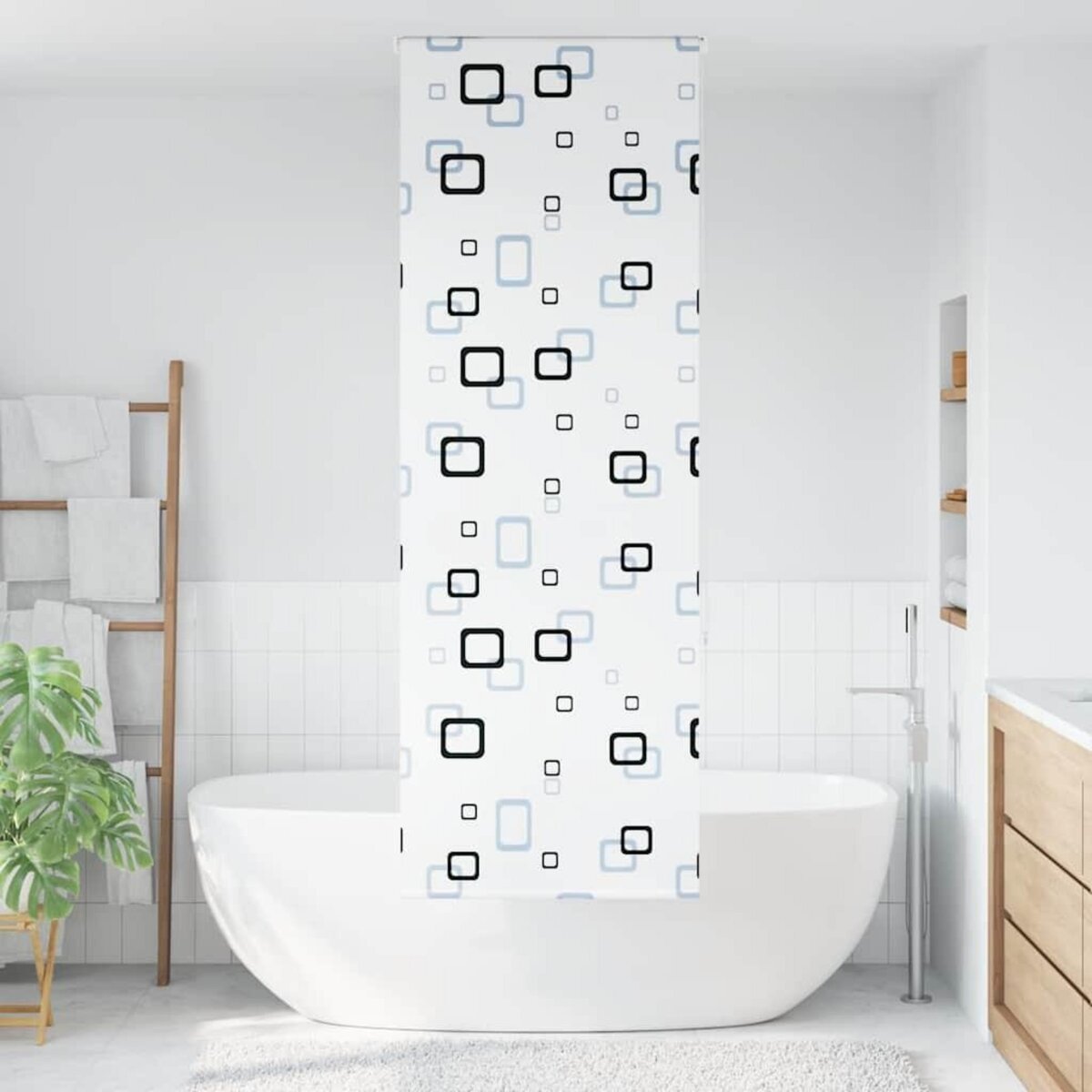 VIDAXL Store enrouleur de douche 70x240 cm largeur du tissu 66 cm