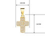 Voir la diapositive 2 : L'ATELIER D'AZUR Collier - Médaille Croix Or 18 Carats 750/000 Jaune et Zirconiums - Chaine Dorée