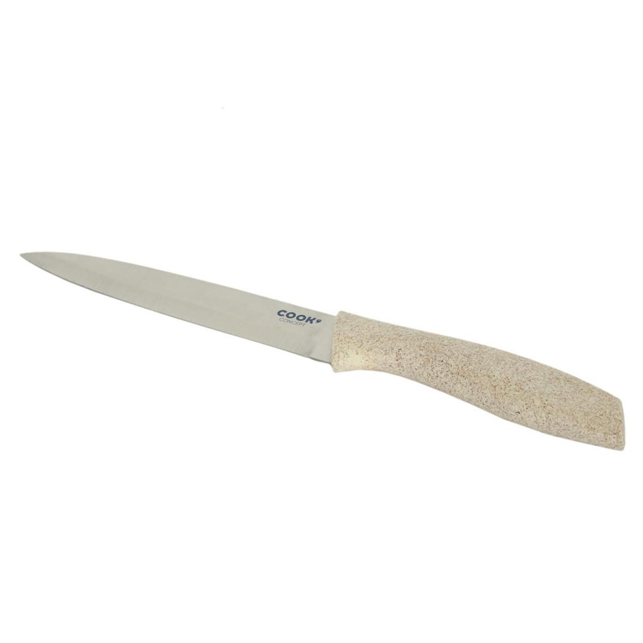 Voir la diapositive 5 : COOK CONCEPT Lot de 4 Couteaux & Éplucheur  Inox  31cm Beige