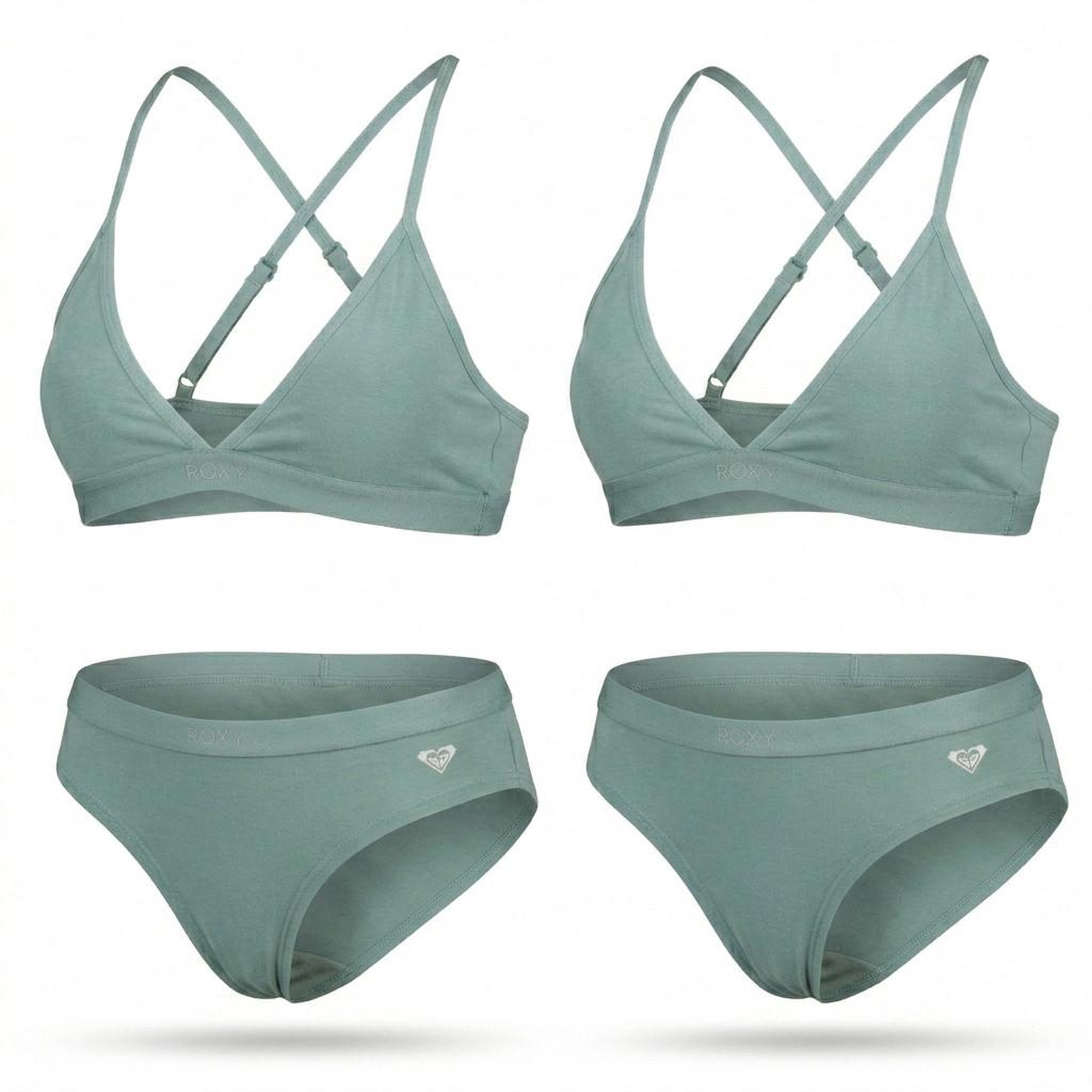 Voir la diapositive 1 : ROXY ROXY Lot 2 Ensembles Fille Brassière Culotte Coton Licence Officielle
