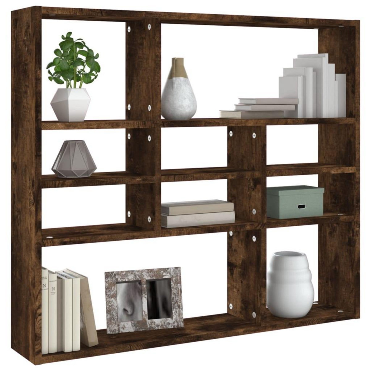 VIDAXL Etagere murale Chene fume 90x16x78 cm Bois d'ingenierie