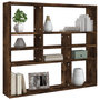Voir la diapositive 3 : VIDAXL Etagere murale Chene fume 90x16x78 cm Bois d'ingenierie