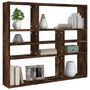 Voir la diapositive 3 : VIDAXL Etagere murale Chene fume 90x16x78 cm Bois d'ingenierie