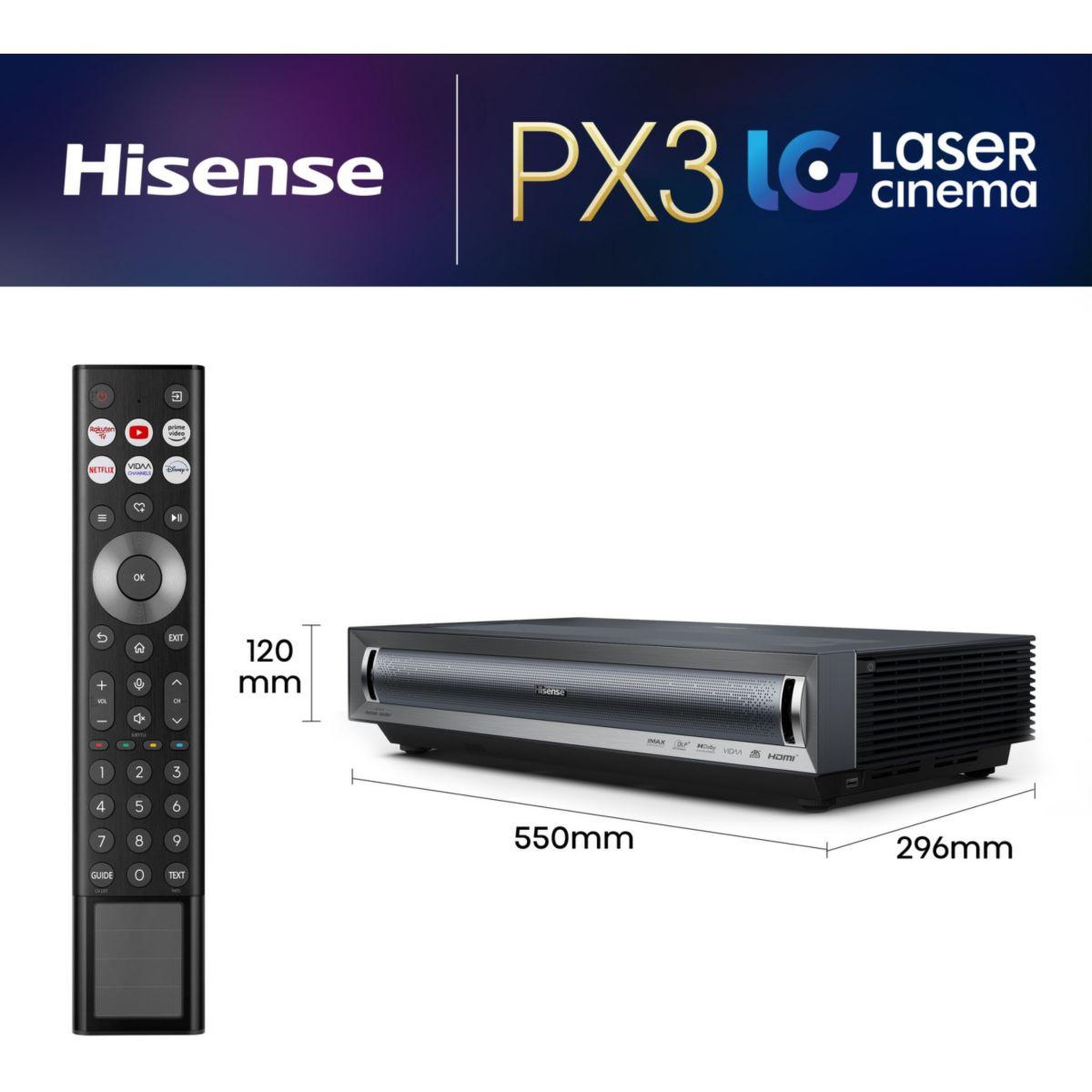 Voir la diapositive 3 : Hisense Vidéoprojecteur home cinéma PX3