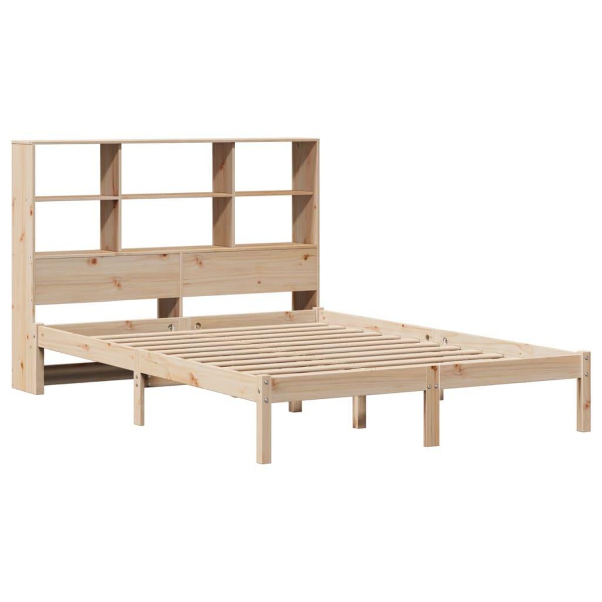 VIDAXL Lit bibliotheque sans matelas 160x200 cm bois massif de pin
