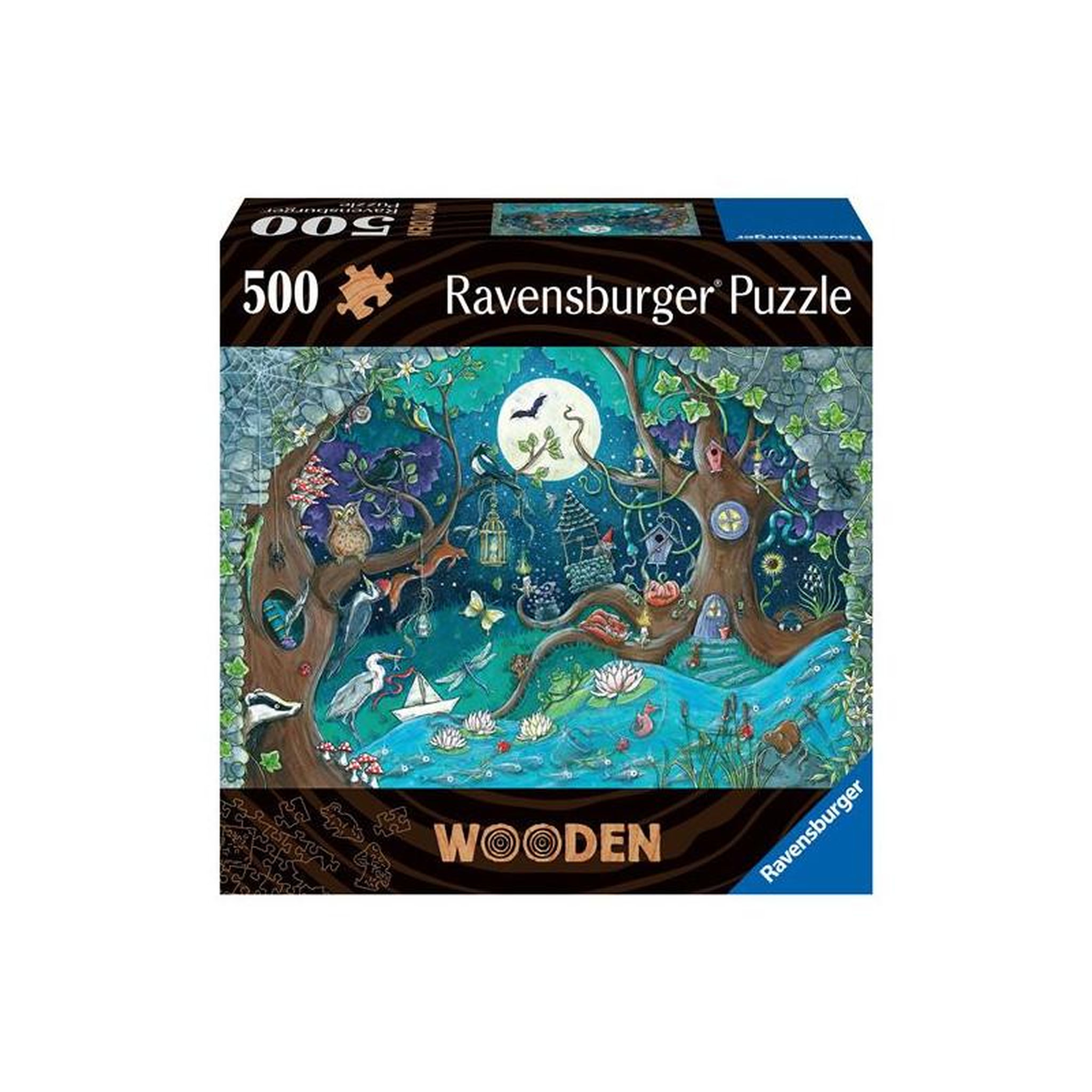 RAVENSBURGER Puzzle en bois 500 pièces – Forêt fantastique magique – Ravensburger