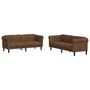 Voir la diapositive 2 : VIDAXL Ensemble de canapes 2 pcs marron velours