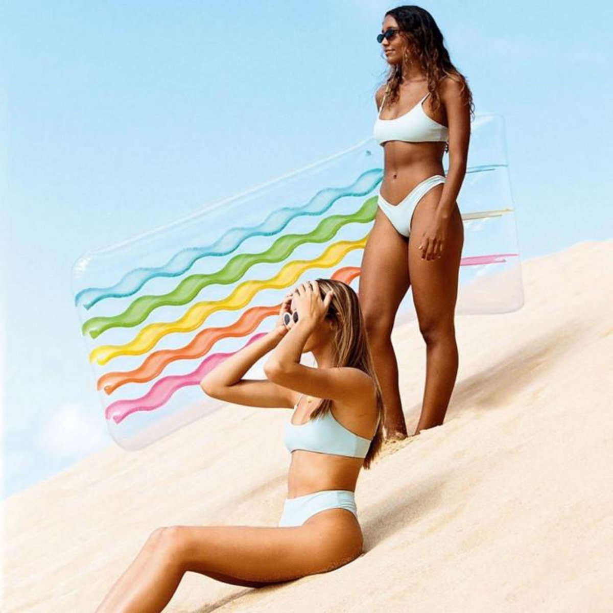 INTEX Matelas Gonflable  Arc-en-Ciel  203cm Multicolore