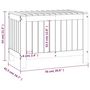 Voir la diapositive 6 : VIDAXL Boîte de rangement de jardin Blanc 76x42,5x54 cm Bois de pin