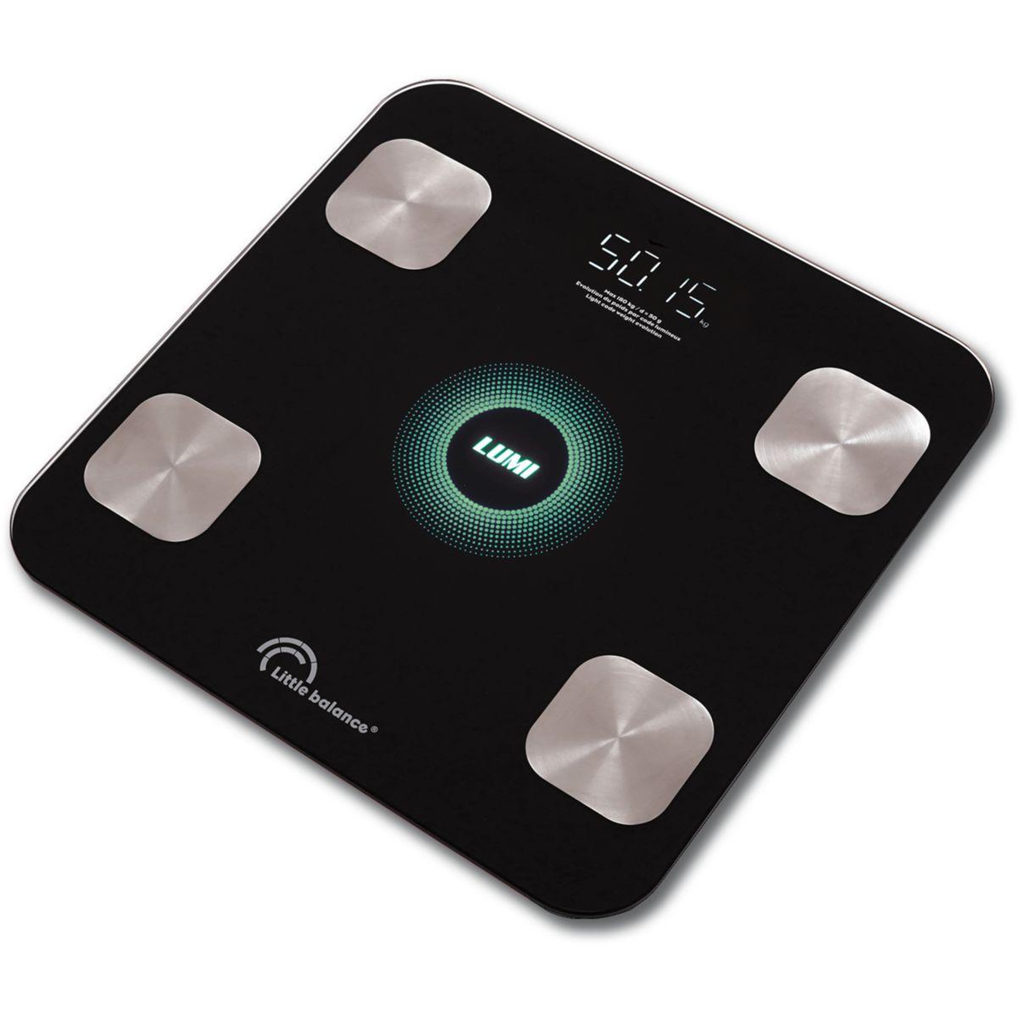 Voir la diapositive 4 : LITTLE BALANCE Pèse personne connecté I- LUMI 8861