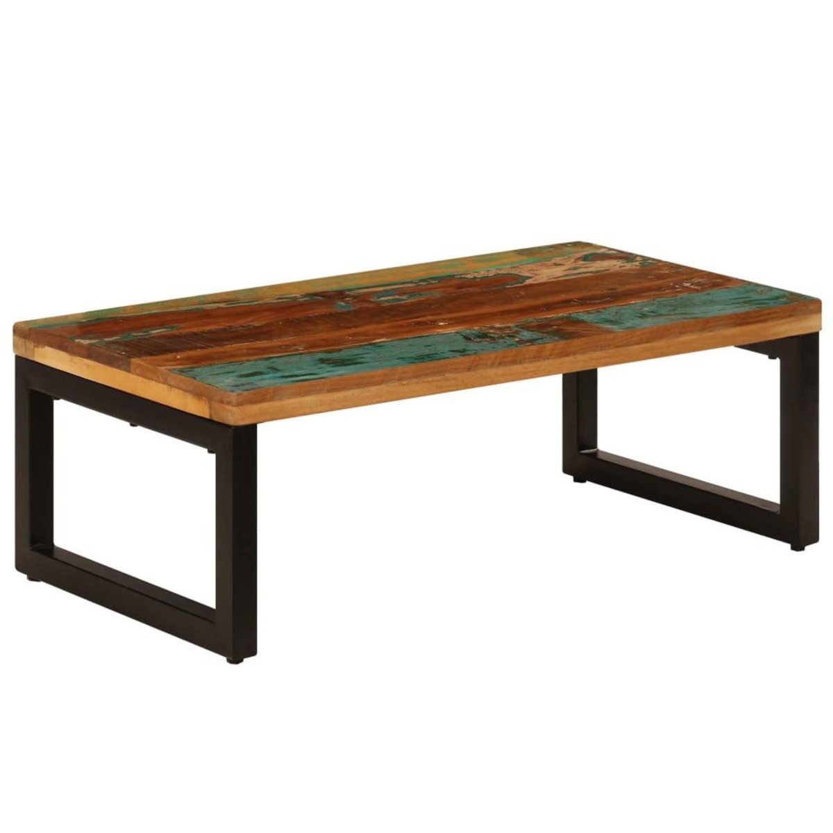 VIDAXL Table basse 100x50x35 cm Bois de recuperation solide et acier