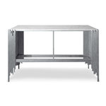 Paris Prix Console Design  Manala  152cm Blanc & Argent