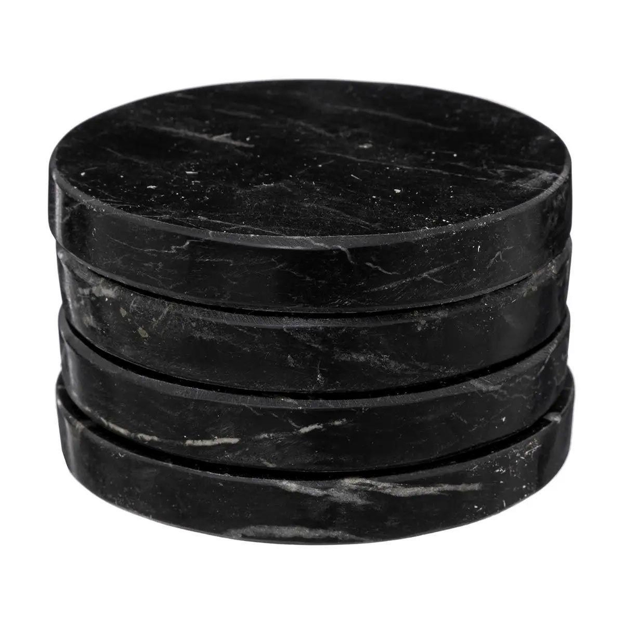 Voir la diapositive 2 : SECRET DE GOURMET Lot de 4 dessous de verre  sublima  10cm noir