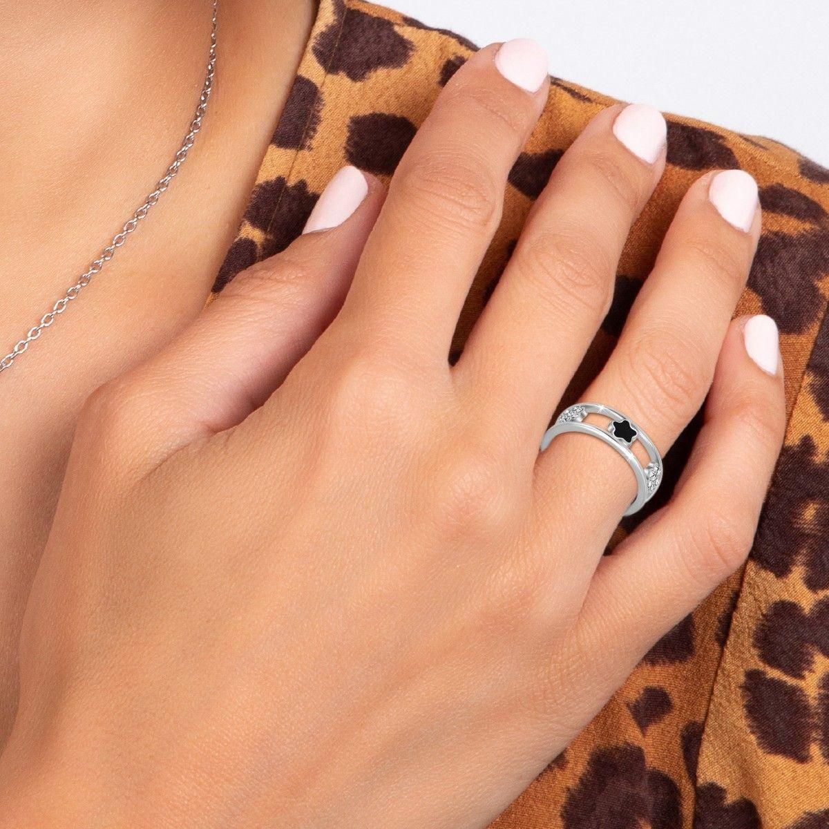 SC CRYSTAL Bague ajustable SC Crystal ornée de Cristaux scintillants