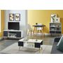 Voir la diapositive 2 : Meuble TV  2 portes pieds bois massif L116cm MALMO
