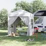 Voir la diapositive 2 : OUTSUNNY Tonnelle de jardin tente pliante barnum pop-up 2 x 2 m 4 parois latérales amovibles 2 fenêtres sac de transport pour camping, festival, plage, jardin, blanc