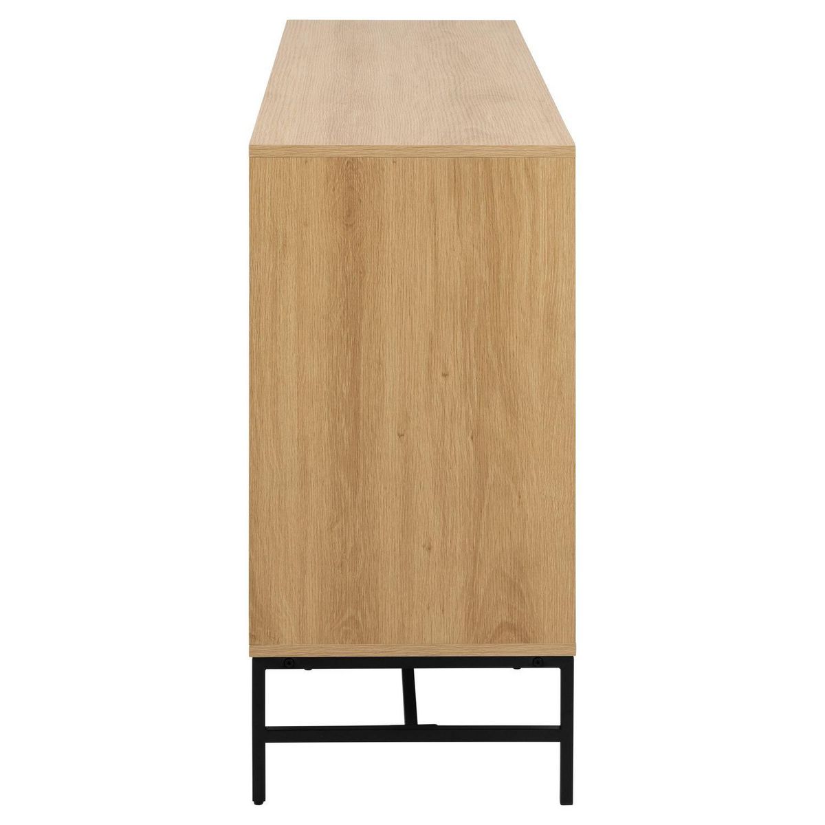 TOILINUX Commode rectangulaire 6 tiroirs effet tasseaux BAÏKAL - Beige