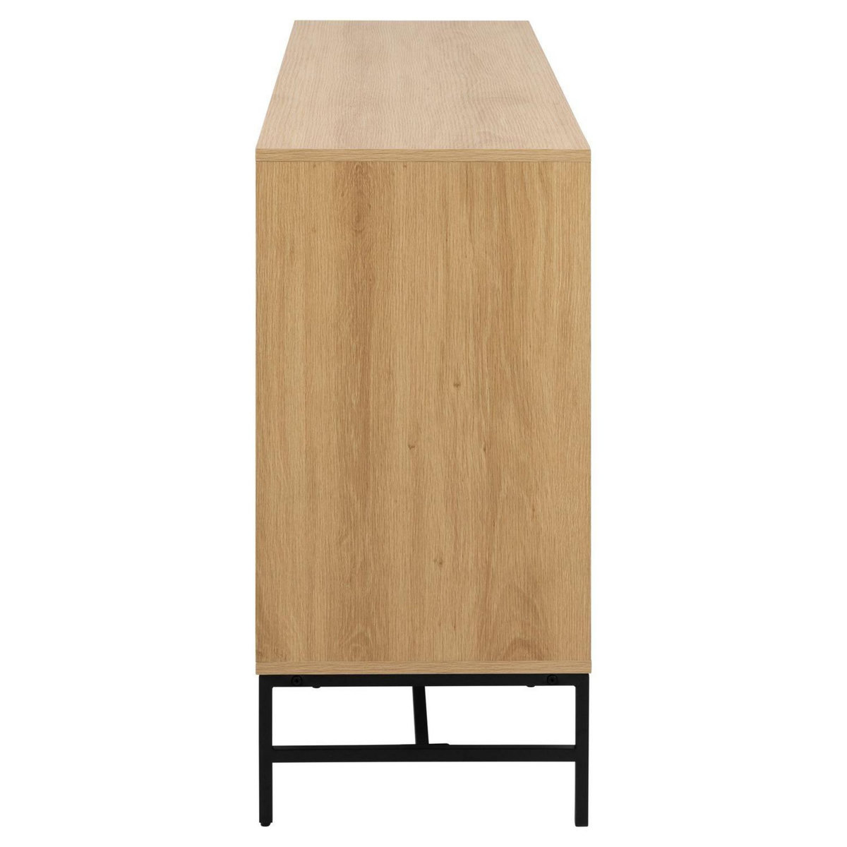 TOILINUX Commode rectangulaire 6 tiroirs effet tasseaux BAÏKAL - Beige