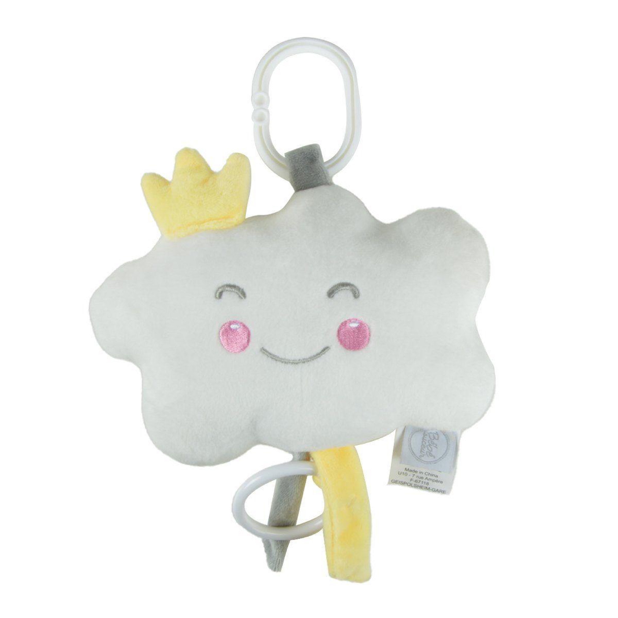 BEBE DOUCEUR Peluche musicale nuage  essen'ciel  18cm blanc