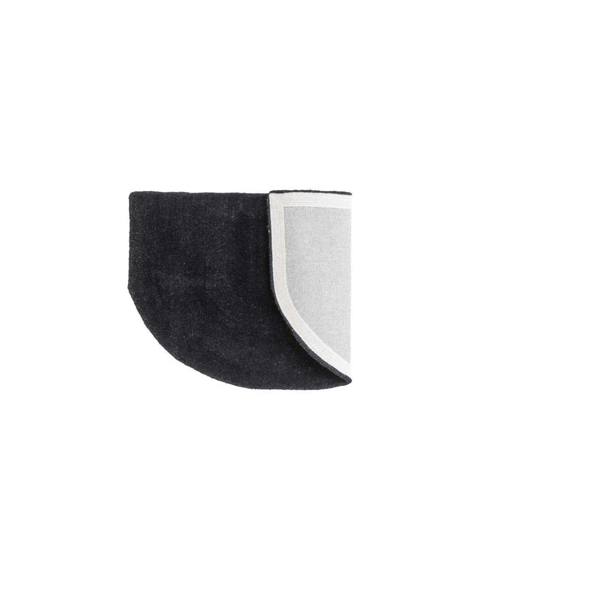 Voir la diapositive 2 : Paris Prix Tapis demi-rond  nora  50x80cm noir