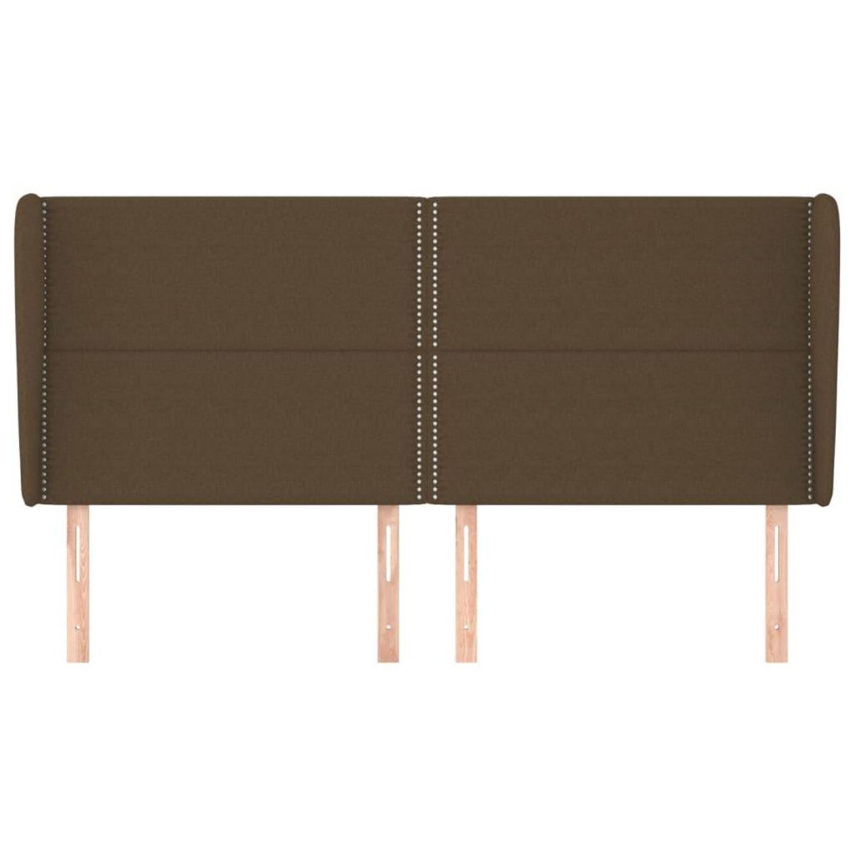 VIDAXL Tete de lit avec oreilles Marron fonce 183x23x118/128 cm Tissu