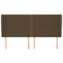 Voir la diapositive 3 : VIDAXL Tete de lit avec oreilles Marron fonce 183x23x118/128 cm Tissu