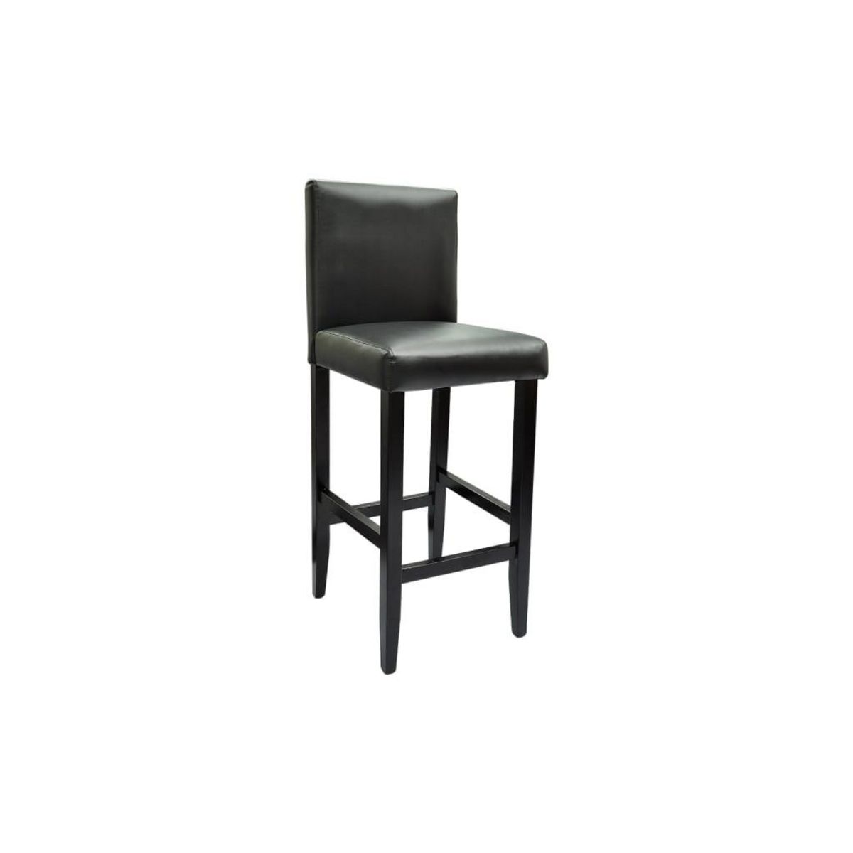 VIDAXL Set de 1 table de bar et 4 tabourets noir