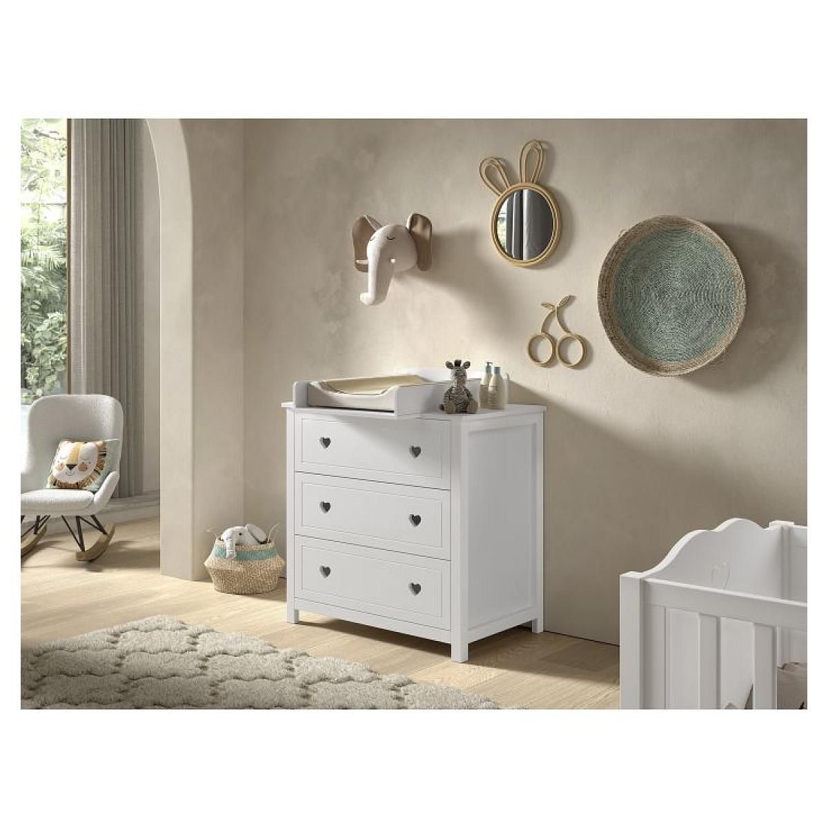 Vipack Amori Commode plan à langer Blanc