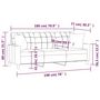 Voir la diapositive 6 : VIDAXL Canape 3 places avec oreillers decoratifs noir 180cm similicuir