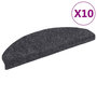 Voir la diapositive 2 : VIDAXL Tapis autoadhesifs de marches 10 pcs Gris fonce 65x21x4 cm