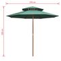Voir la diapositive 6 : VIDAXL Parasol a deux etages avec poteau en bois 270 x 270 cm vert