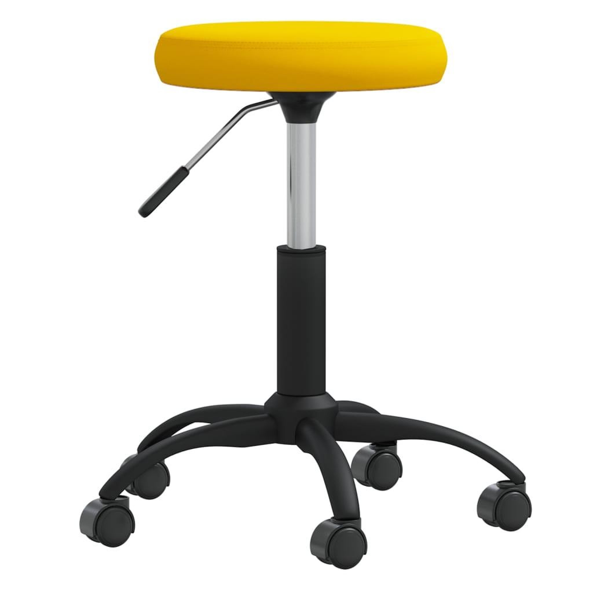 Voir la diapositive 2 : VIDAXL Chaise pivotante de bureau Jaune moutarde Velours