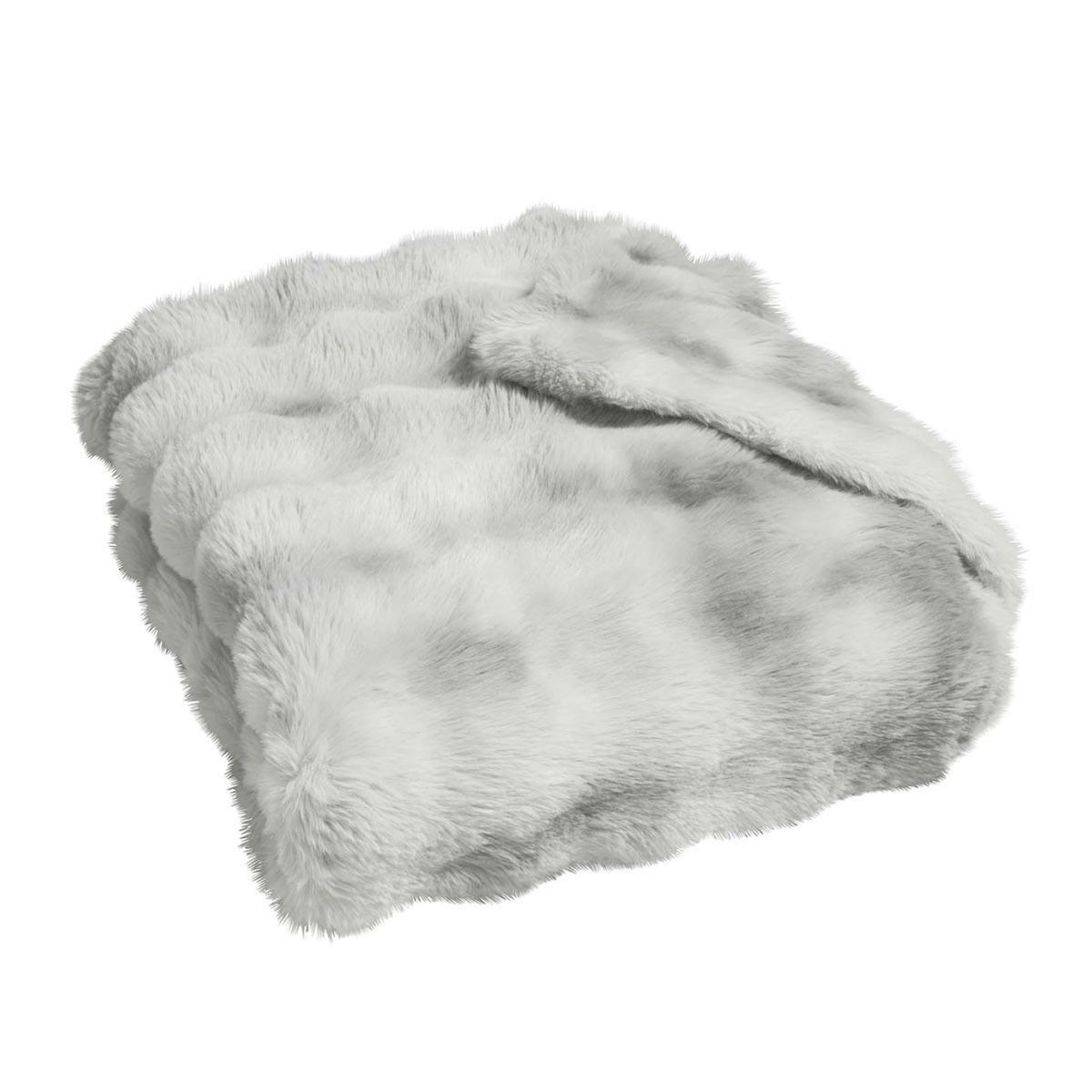 Paris Prix Plaid Imitation Fourrure  Mounty  180x220cm Gris