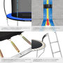 Voir la diapositive 5 : tectake Trampoline Ø 305 cm certifié GS noir/bleu