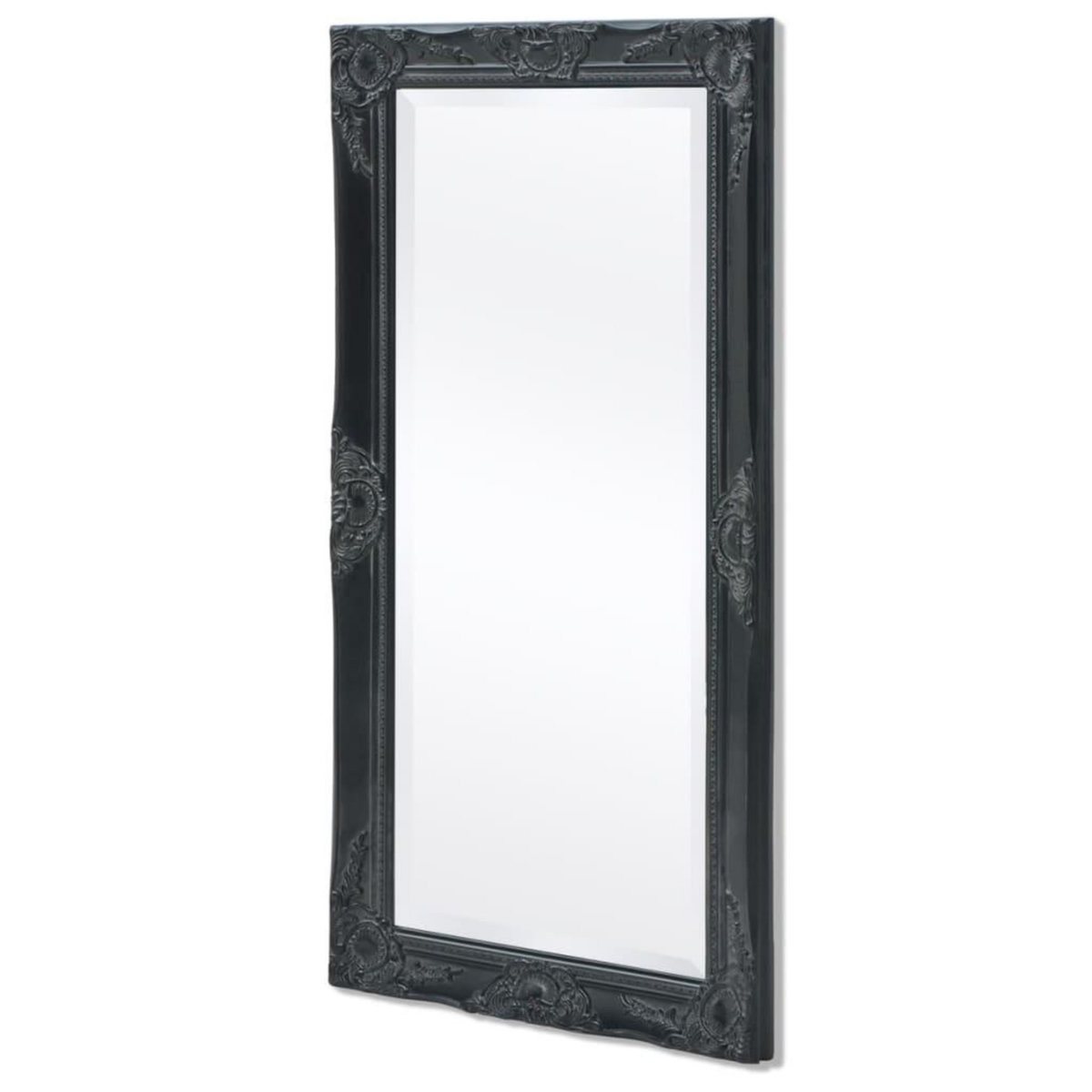 VIDAXL Miroir mural style baroque 100x50 cm noir