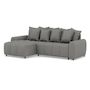 Voir la diapositive 5 : LISA DESIGN Adelaide - canapé d'angle réversible 4 places avec pouf d'appoint en tissu texturé
