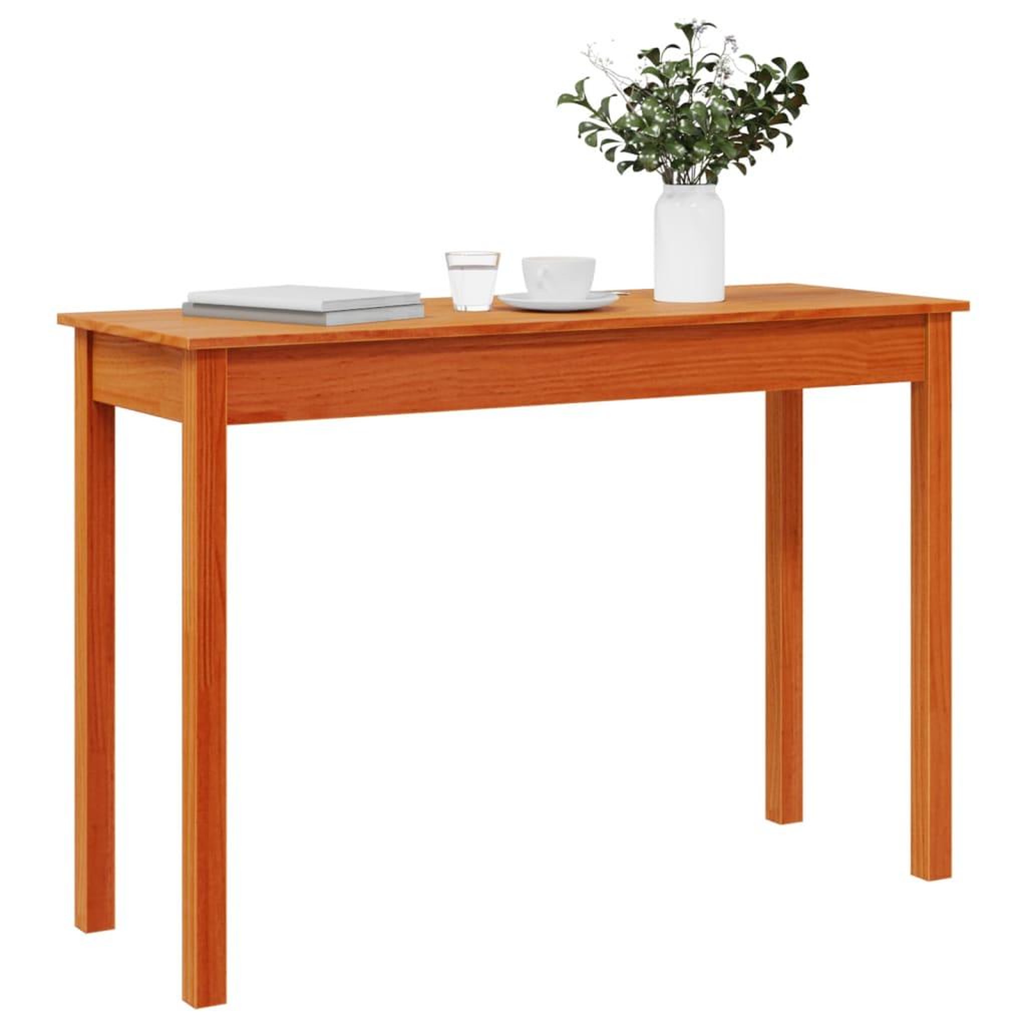 Voir la diapositive 4 : VIDAXL Table console marron miel 110x40x75 cm bois massif de pin
