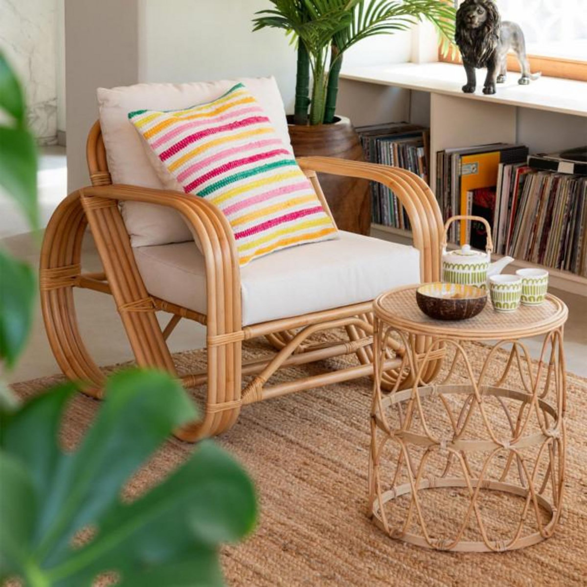 Paris Prix Coussin Déco en Coton  Cocoon  50x50cm Multicolore